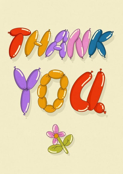Cute Thank You Card - Balloons created by Kasia Cards