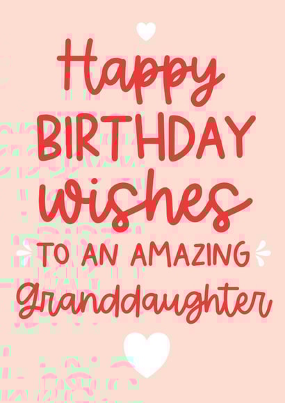 Cute Birthday Card - Granddaughter created by Word Up Creative