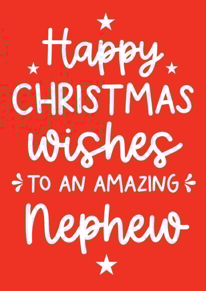 Cute Christmas Card for an Amazing Nephew created by Word Up Creative