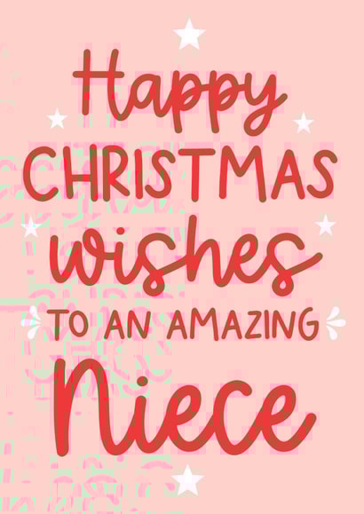 Cute Christmas Card for an Amazing Niece created by Word Up Creative