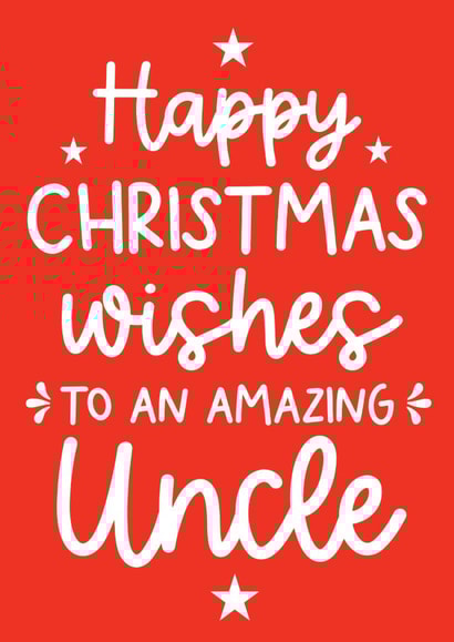 Cute Christmas Card - Amazing Uncle created by Word Up Creative