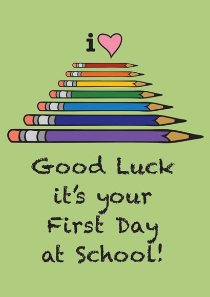 Cute pencil card for the little ones first school day created by Sal Roydhouse