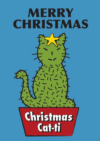 Cute Christmas cacti card for your friends created by Sal Roydhouse