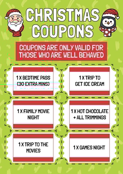 Fun Christmas Card - For the Kids - Coupons/Vouchers created by AbiGoLucky