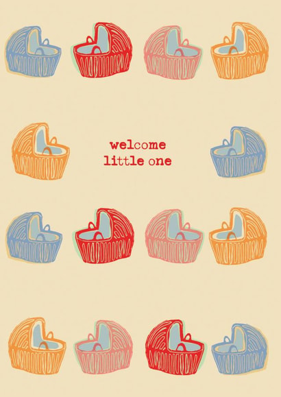 Pretty New Baby Card - Welcome Little One created by Poet and Painter