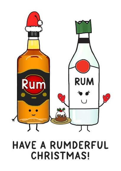 Funny Christmas Card - Rumderful created by Of Life & Lemons Ltd.