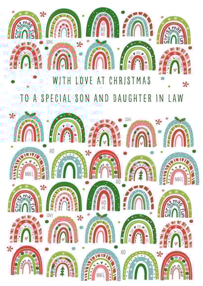 Pretty Christmas Card - Son and Daughter In Law created by PEA GREEN PRINTS