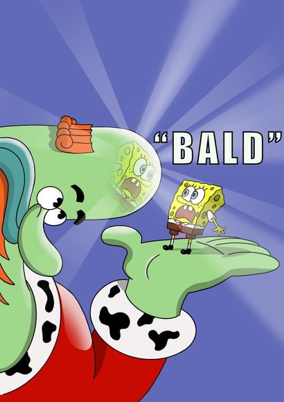 Funny bald birthday card created by C.W ILLUSTRATIONS