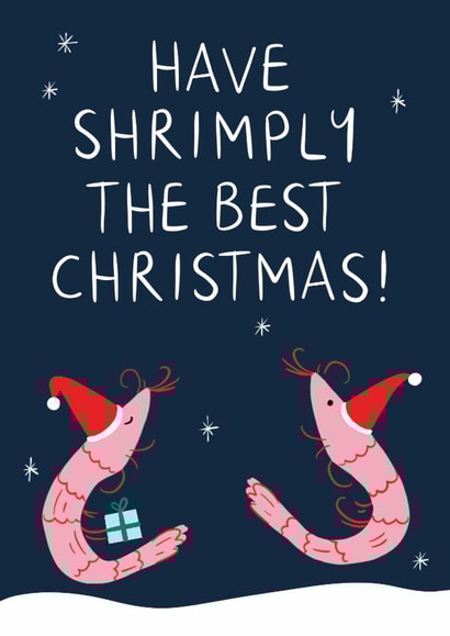 Christmas Card - Shrimply the Best Pun created by Lauren Barclay