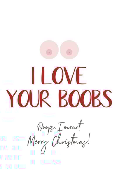 Cheeky Christmas card for your Wife, Girlfriend, Fiancee, and Mistress. created by Say it with Smut