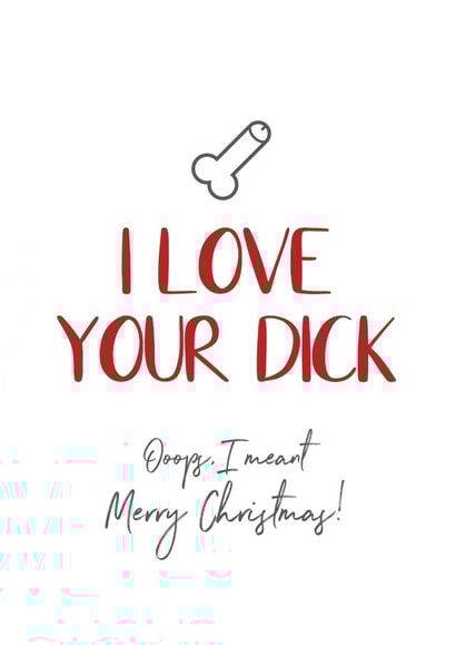 Cheeky Christmas card for your Husband, Boyfriend or Fiance. created by Say it with Smut