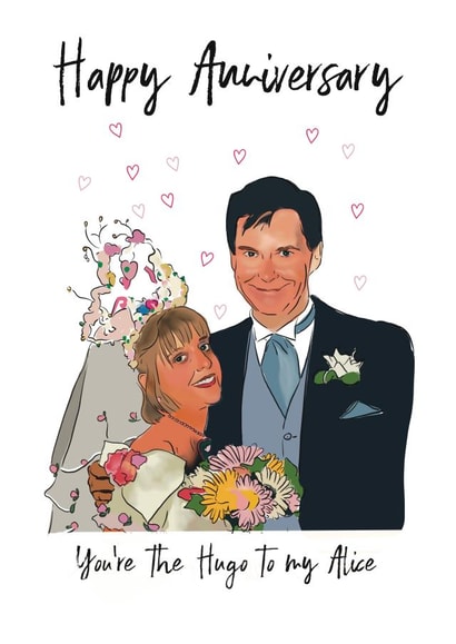 Cute anniversary card for significant other created by Peatree Art
