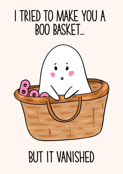 Boo Basket TikTok Trending Halloween Card - For Partner created by Lisa Wardle
