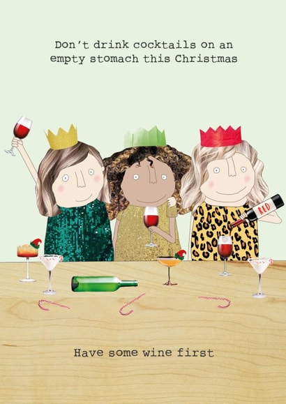 Funny Christmas Card - for friends, for family, for mum - Christmas Party Design created by Rosie Made A Thing