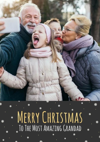 Cute Christmas Photo Card - To the Most Amazing Grandad created by Simon