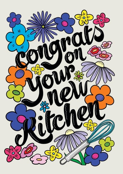 Cute New Kitchen Card - Congratulate your friend on their new renovations! created by Cor Blimey!