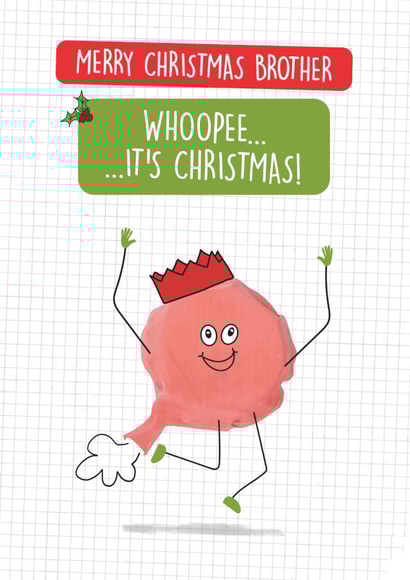 Funny Christmas Card - Brother - Whoopee Cushion created by Quitting Hollywood