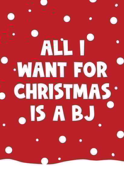 Send this funny Christmas card to your loved one - asking for a bj created by Naomi Park