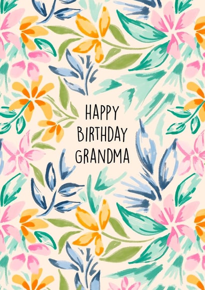 Pretty Birthday Card - Grandma 1001 created by Poppy & Mabel 
