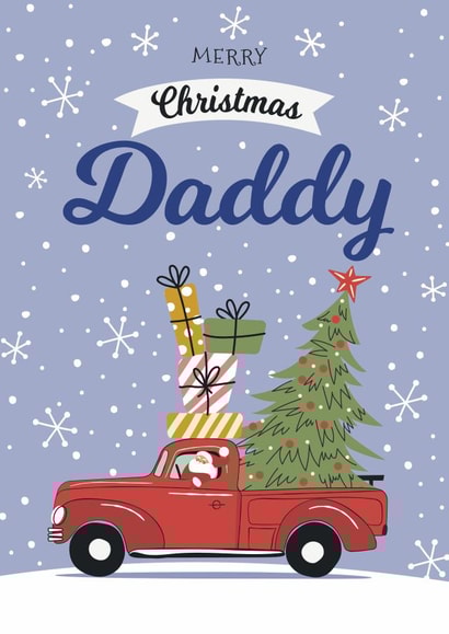 Cute Christmas Card - Daddy - Santa's Driving created by Geordies Love Gin