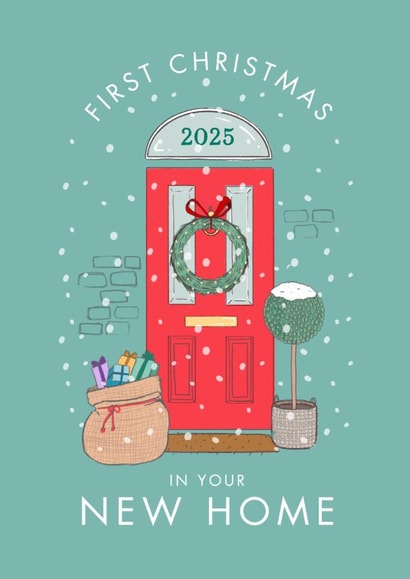 Happy First Christmas In Your New Home - Pretty & Traditional Design created by The Cake Thief