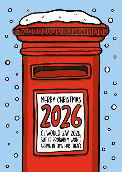 Late Christmas Card | Funny Belated Christmas Card created by TeePee Creations