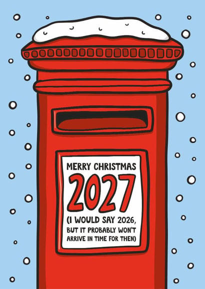 Late Christmas Card | Funny Belated Christmas Card created by TeePee Creations