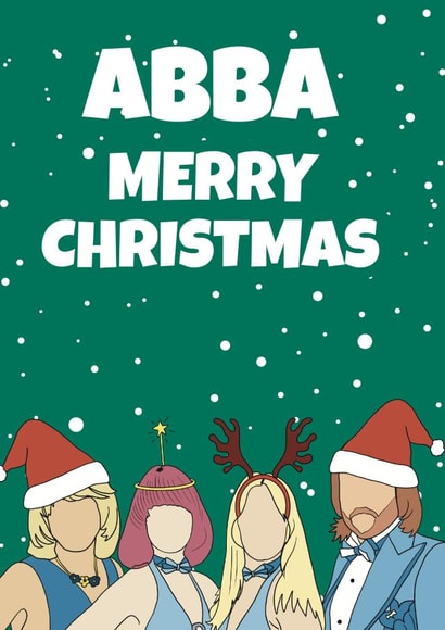 Funny Abba Merry Christmas Card for Music Fans created by Boldfish Designs
