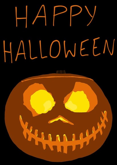 Scary Happy Halloween Pumpkin Card created by Daisy’s Design