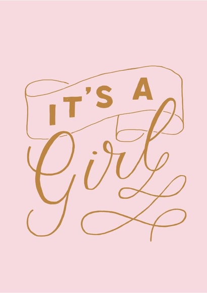 Pretty New Baby Card - It's A Girl created by Seb Sells