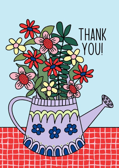 Thank you, for her, new job, retirement, leaving, good job, well done, floral created by By Emma Dearling