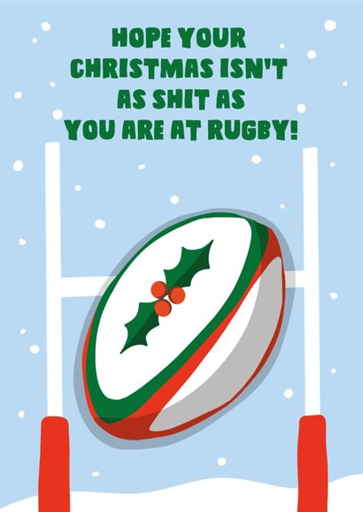 Funny Rugby Christmas card - For your Rugby obsessed friend created by I Made A Card