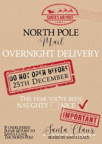 Cute Christmas Card - North Pole Mail created by Char's Designs