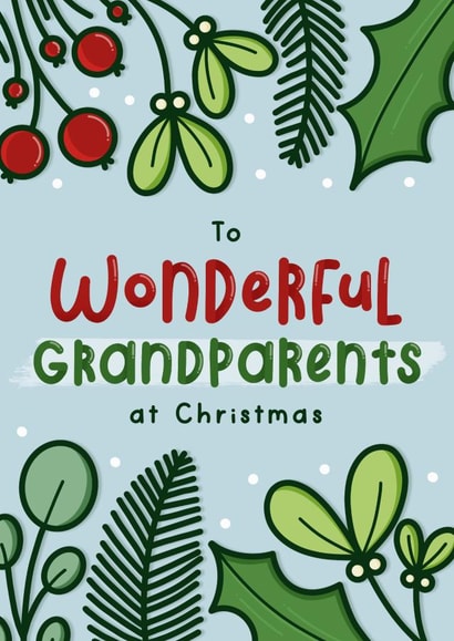 Heartfelt Christmas Card - Wonderful Grandparents created by Joanne Hawker
