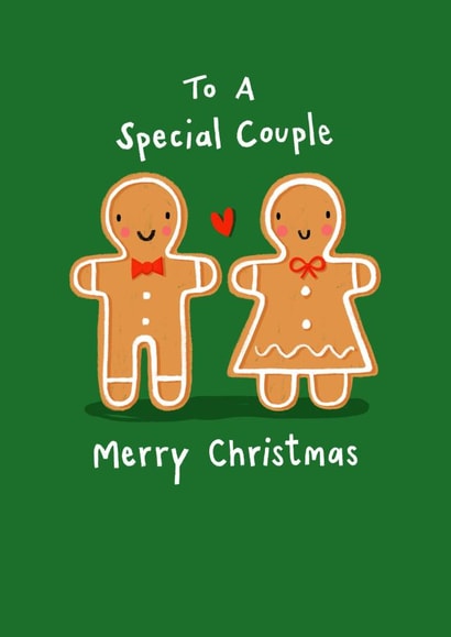 Cute Christmas Card - Gingerbread Couple created by Nicola Watson