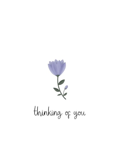 Heartfelt Thinking Of You Card - Floral created by Kalm Lettering