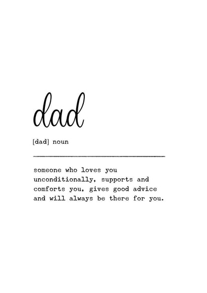Dad Definition - Card For Dad created by Kalm Lettering