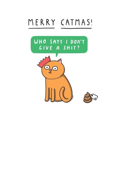 Funny Christmas Card - Don't Give a Shit created by mungo and shoddy