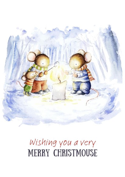 Cute mice to wish a merry Christmouse. created by Kate Garrett