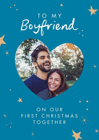 Cute Christmas Photo Card - Boyfriend - Our 1st Christmas created by The Cake Thief