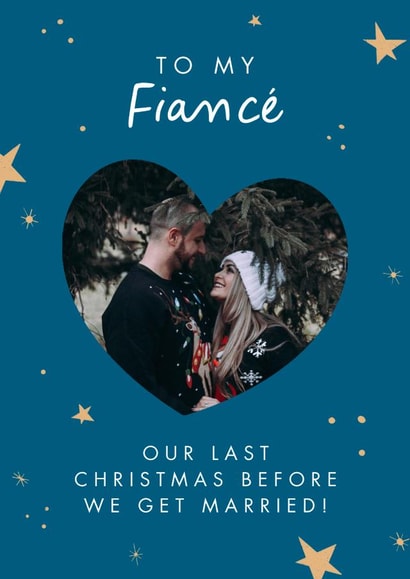 Cute Christmas Photo Card - Fiance - Last Christmas before we get married! created by The Cake Thief