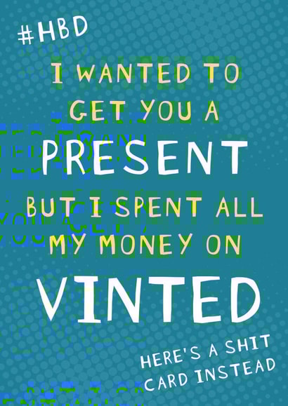 Funny Birthday Card - Relatable - Vinted Obsessed friend created by NICOLA TRAVIS