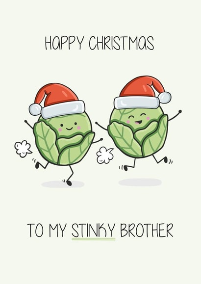 Funny Christmas Card - Stinky Brother created by Creaternet