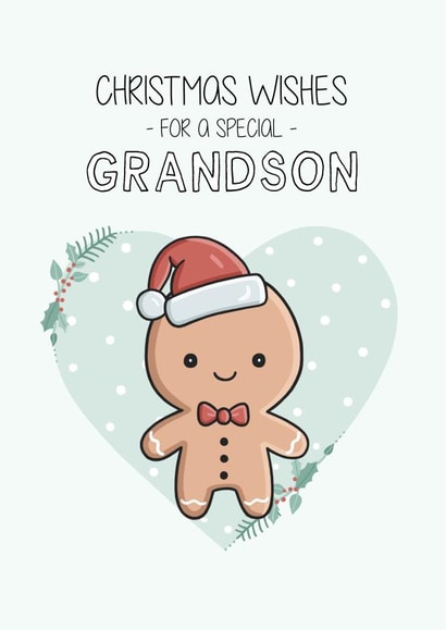 Cute Christmas Card - Grandson created by Creaternet