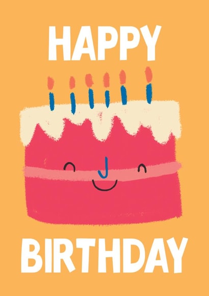 Cute Birthday Cake Card - Happy Birthday created by Hole in my Pocket