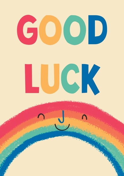 Happy Rainbow Card - Good Luck created by Hole in my Pocket