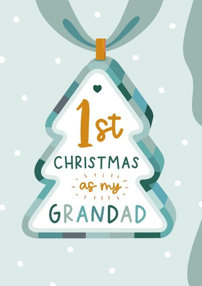 Cute Christmas card for Grandad from the new baby - 1st Christmas as Grandparent created by The Pattern Press