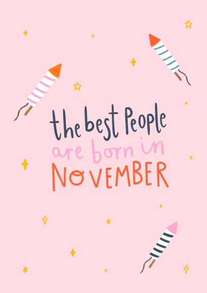 Pretty Card - November Birthday - Firework Bonfire created by Charley Muttitt