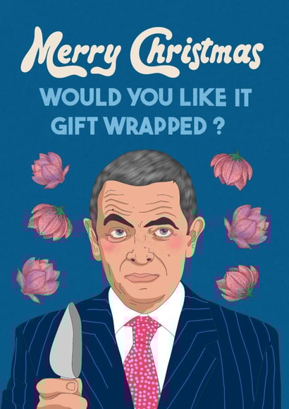 Funny Love Actually card for family and friends -Would you like it gift-wrapped? created by Kasia Cards