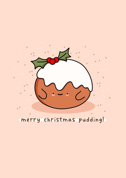 Cute Christmas card - Pudding created by Rosalie Perl